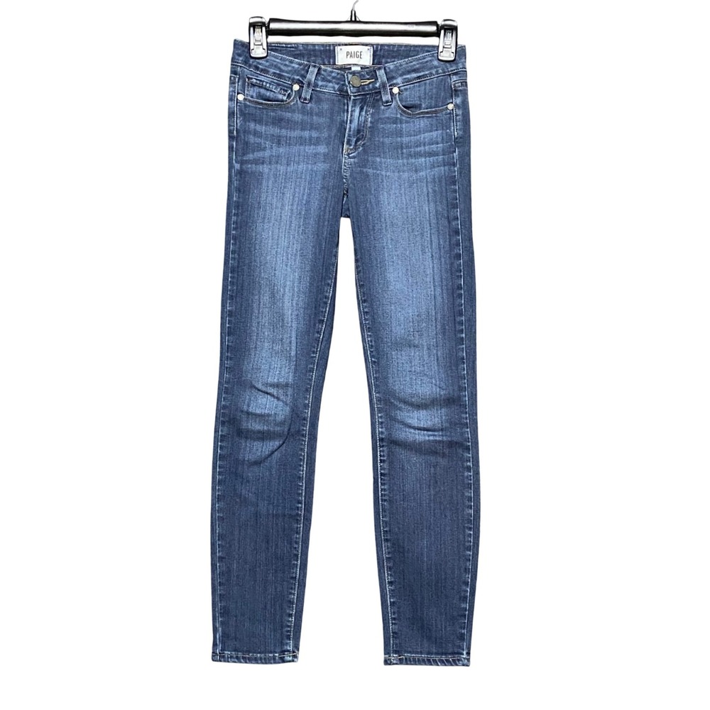 PAIGE‎ Verdugo Ankle Women's Jeans Denim Size 24 Dark Wash Low Rise Slim Fit